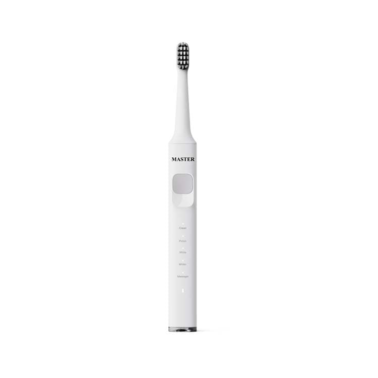 MASTER Rechargeable Sonic Toothbrush Type-C 5 Modes with 2 Brush Heads - White 1 Count