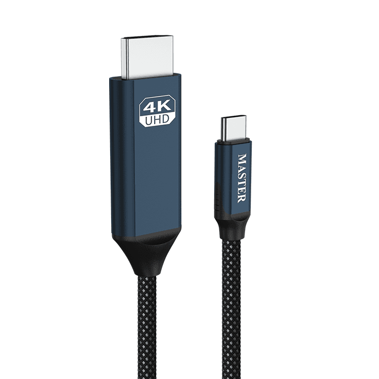 MASTER Braided USB-C to HDMI Cable 4K 60Hz 3M - Dark Blue 1 Count